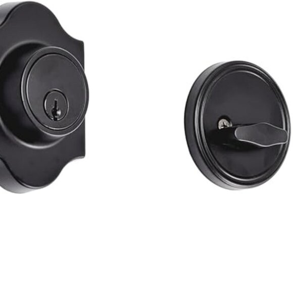 Amazon Basics Single Cylinder Deadbolt Grade-3 Security Door Lock – Matte Black - Picture 1 of 8